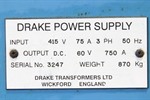 Drake - 60V/750 DC Air Cooled Transformer Rectifier