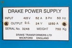 Drake - 24V/1250A DC Air Cooled Transformer Rectifier